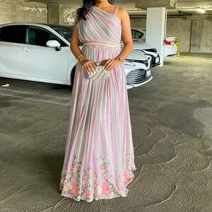 one shoulder gown/dress.